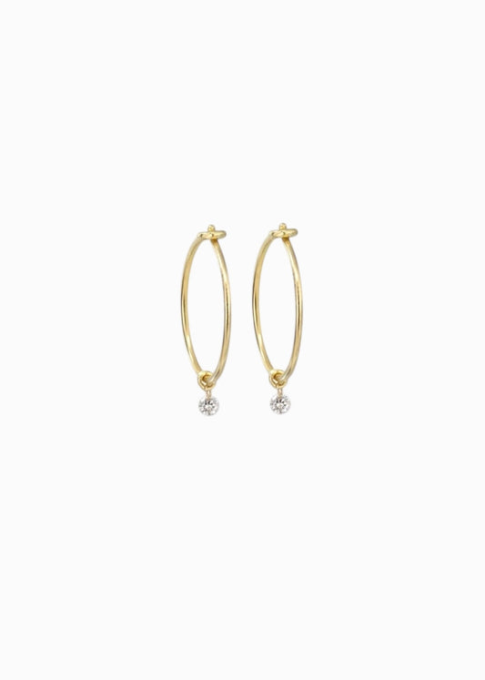 Silkcord Diamond Hoop No3