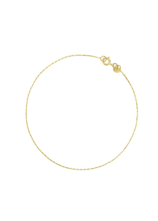silkcord anklebracelet no2 yabstudio 18K