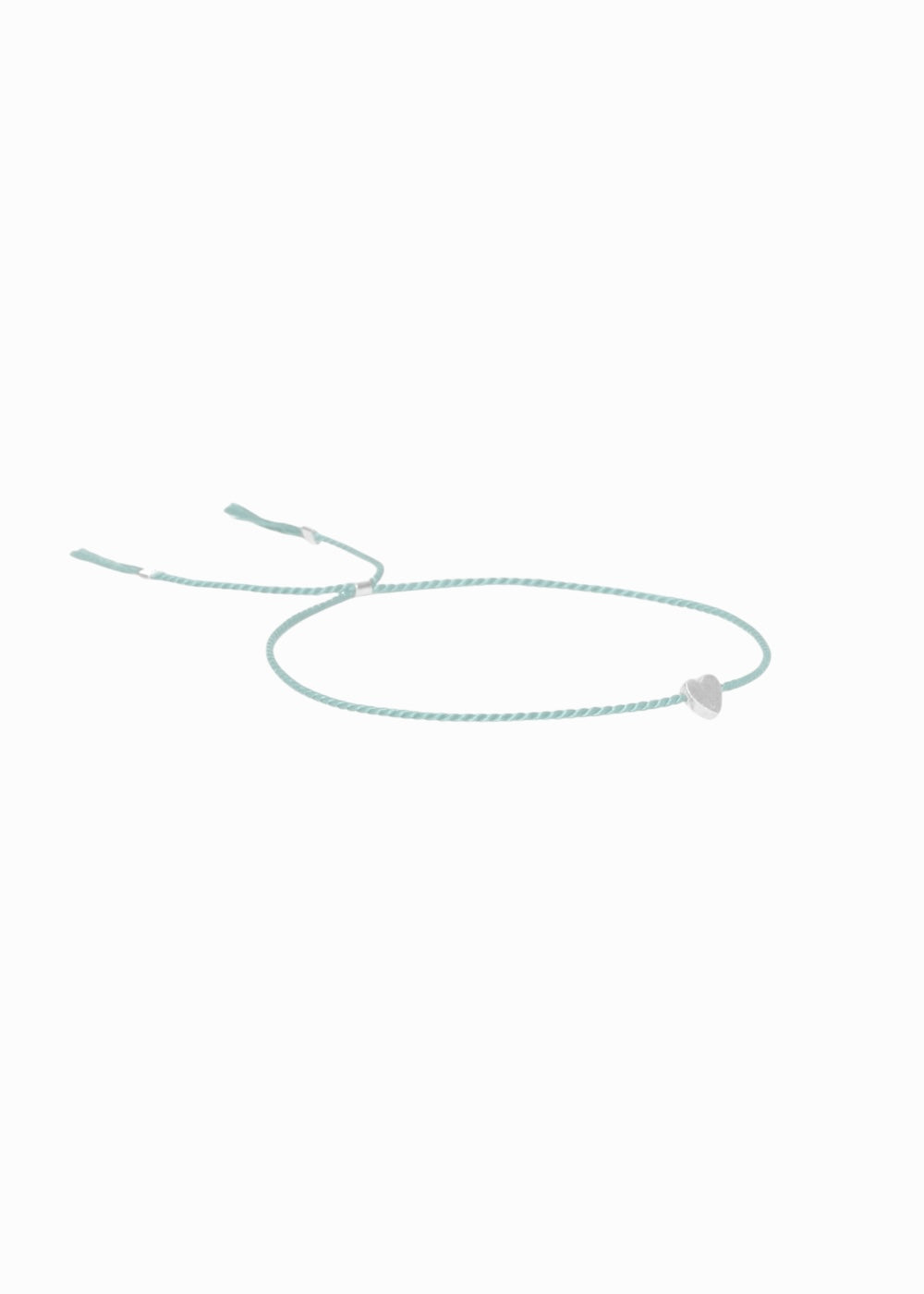Silkbracelet Heart Turquoise