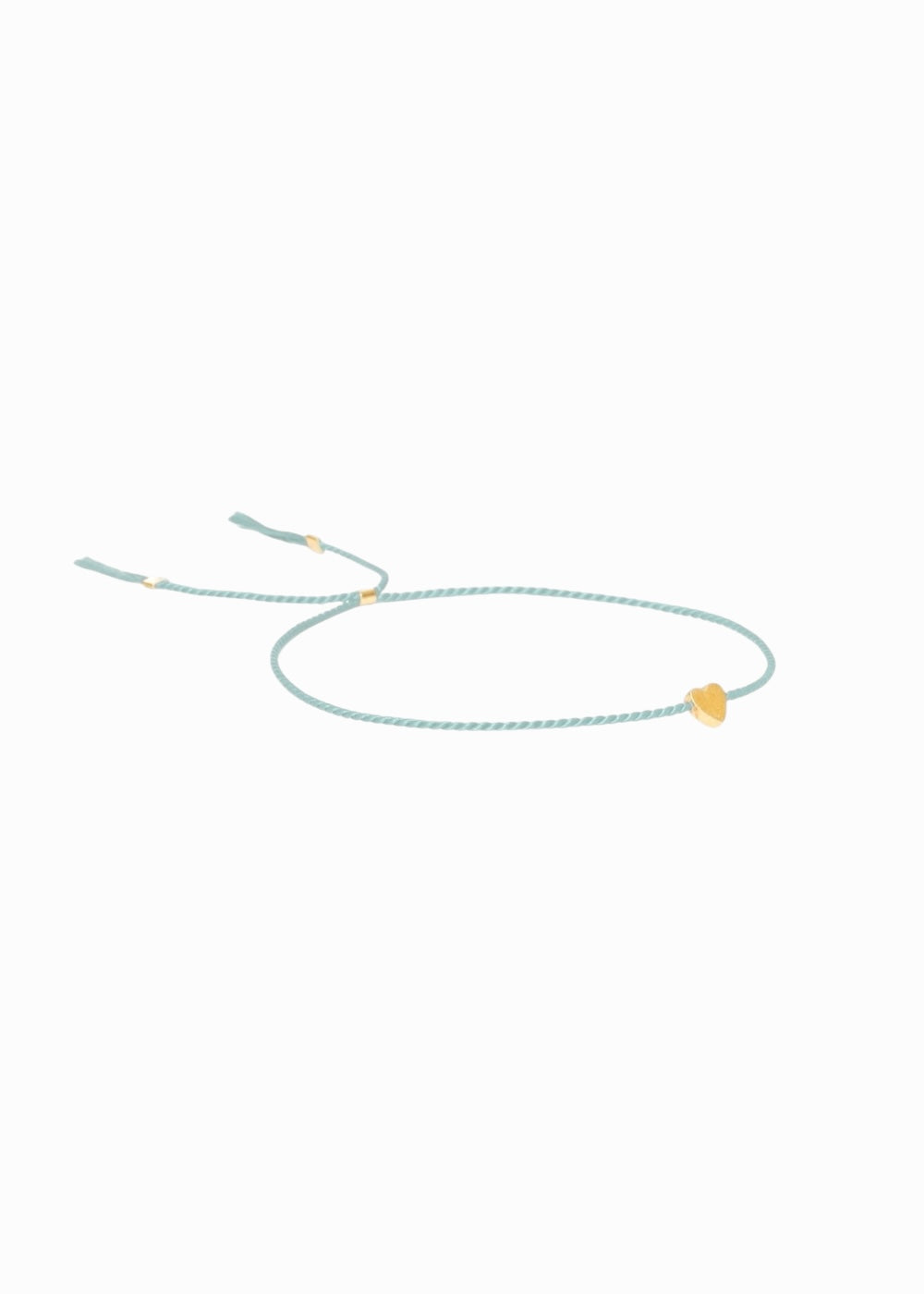 Silkbracelet Heart Turquoise