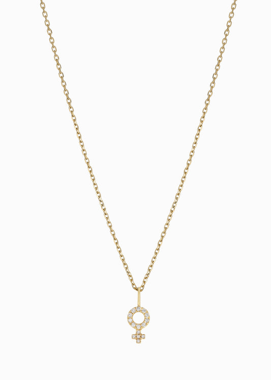 venus pendant chain 18K yabstudio